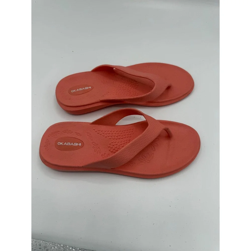 Okabashi Flip Flop Sandals Womens M Beach Summer Resort Cruise Vacation Pool